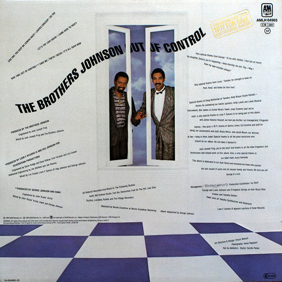 The Brothers Johnson ~ Out Of Control (Vinyl) - Djungel & Jazz