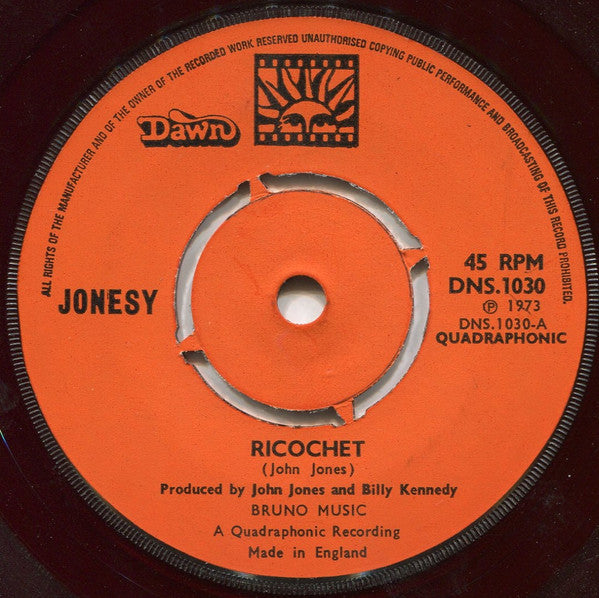 Jonesy  ~ Ricochet / Every Day's The Same (Vinyl) - Djungel & Jazz