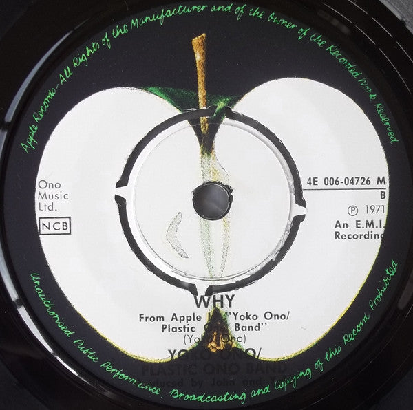 John Lennon & Yoko Ono / The Plastic Ono Band ~ Mother / Why (Vinyl) - Djungel & Jazz