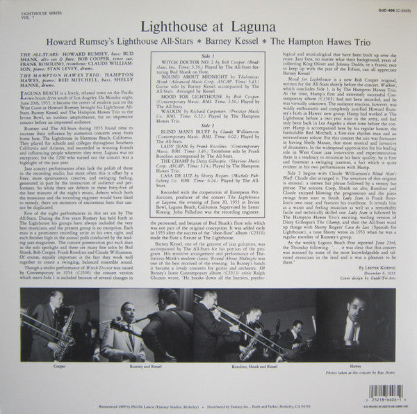 Howard Rumsey's Lighthouse All-Stars ✳ Barney Kessel ✳ Hampton Hawes' Trio With Shelly Manne ~ Lighthouse At Laguna (Vinyl) - Djungel & Jazz