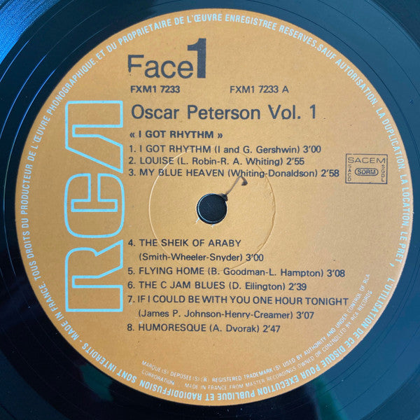 The Oscar Peterson Trio ~ I Got Rhythm / Oscar Peterson Trio Vol. 1 (Vinyl) - Djungel & Jazz