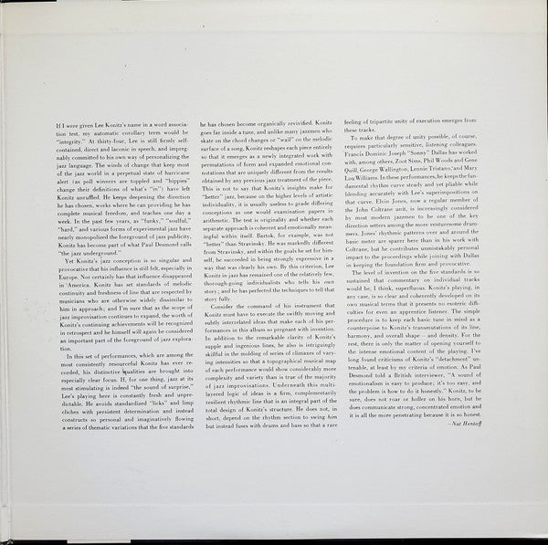 Lee Konitz ~ Motion (Vinyl) - Djungel & Jazz