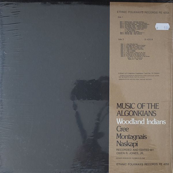 Cree , Montagnais, Naskapi ~ Music Of The Algonkians: Woodland Indians (Vinyl) - Djungel & Jazz