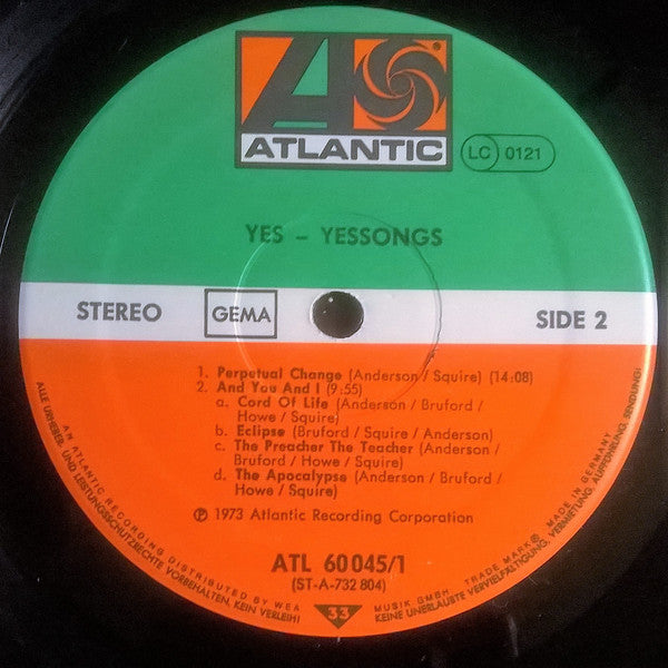 Yes ~ Yessongs (Vinyl) - Djungel & Jazz