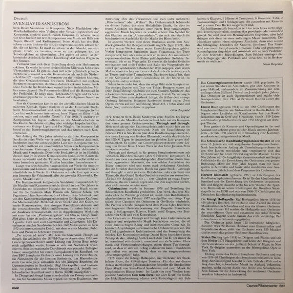 Sven-David Sandström ~ Orkesterverk (Vinyl) - Djungel & Jazz