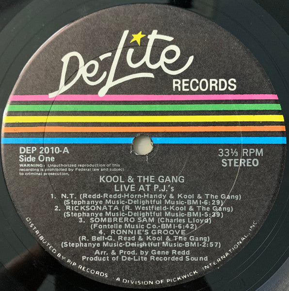 Kool And The Gang* : Live At P.J.'s (LP, Album, Gat)