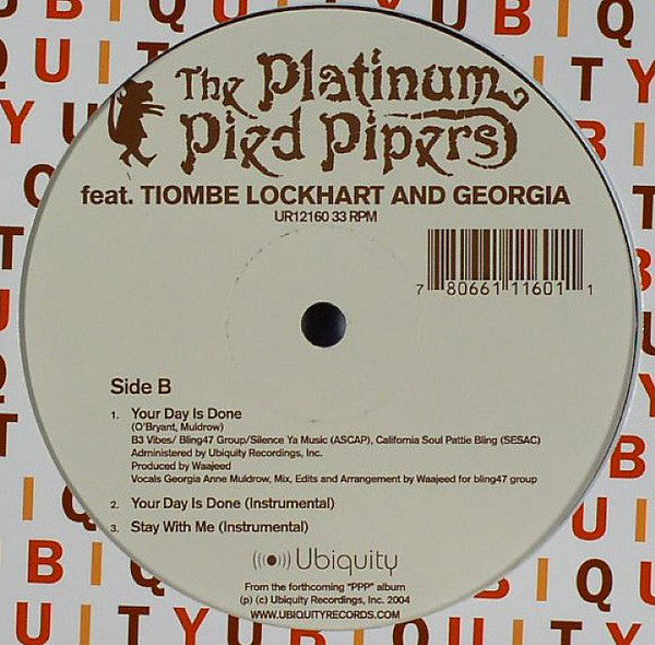 Platinum Pied Pipers Featuring Tiombe Lockhart & Georgia ~ Stay With Me / I Got You / Your Day Is Done (Vinyl) - Djungel & Jazz