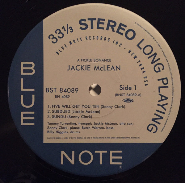Jackie McLean ~ A Fickle Sonance (Vinyl) - Djungel & Jazz