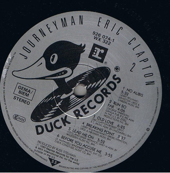 Eric Clapton ~ Journeyman (Vinyl) - Djungel & Jazz