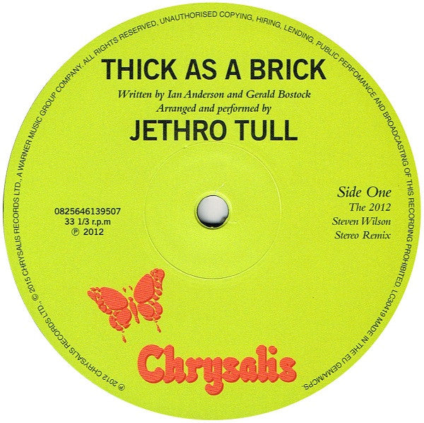Jethro Tull ~ Thick As A Brick (Vinyl) - Djungel & Jazz