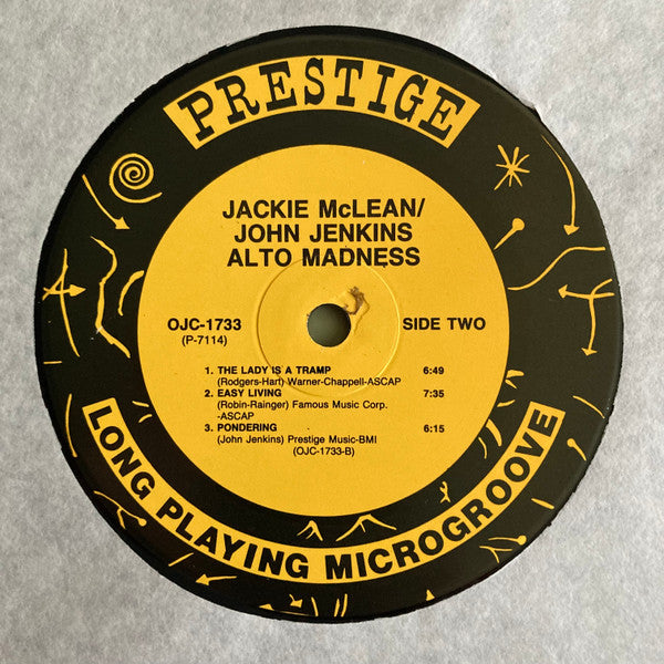 Jackie McLean / John Jenkins ~ Alto Madness (Vinyl) - Djungel & Jazz