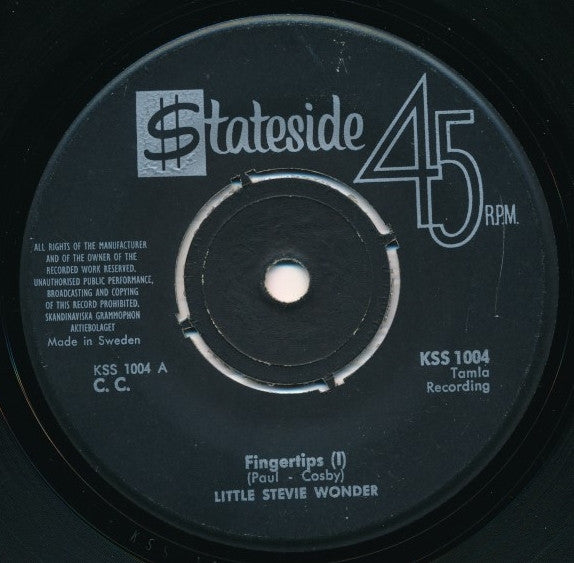 Little Stevie Wonder* : Fingertips (7", Single)