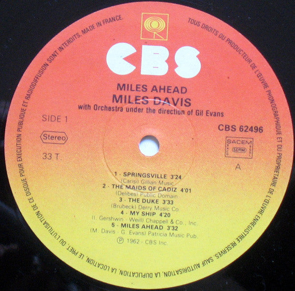 Miles Davis + 19, Gil Evans ~ Miles Ahead (Vinyl) - Djungel & Jazz