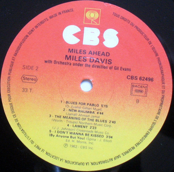 Miles Davis + 19, Gil Evans ~ Miles Ahead (Vinyl) - Djungel & Jazz