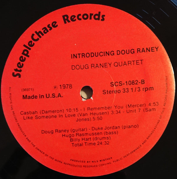 Doug Raney Quartet : Introducing Doug Raney (LP, Album)