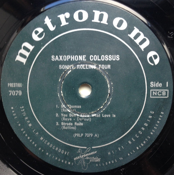 Sonny Rollins : Saxophone Colossus (LP, Album, Mono)