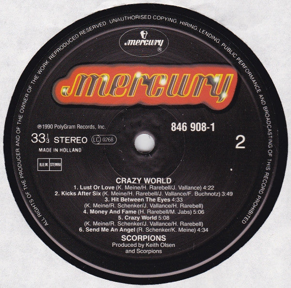 Scorpions ~ Crazy World (Vinyl) - Djungel & Jazz