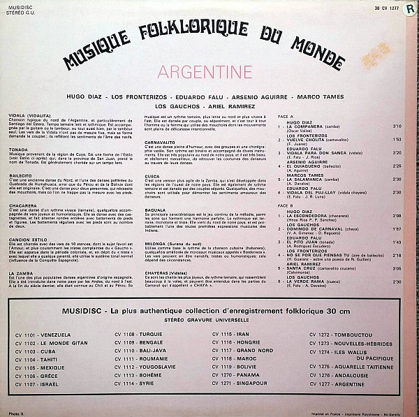 Various : Argentine (LP, Comp)