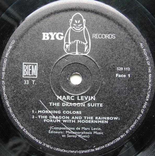 Marc Levin And His Free Unit ~ The Dragon Suite (Vinyl) - Djungel & Jazz