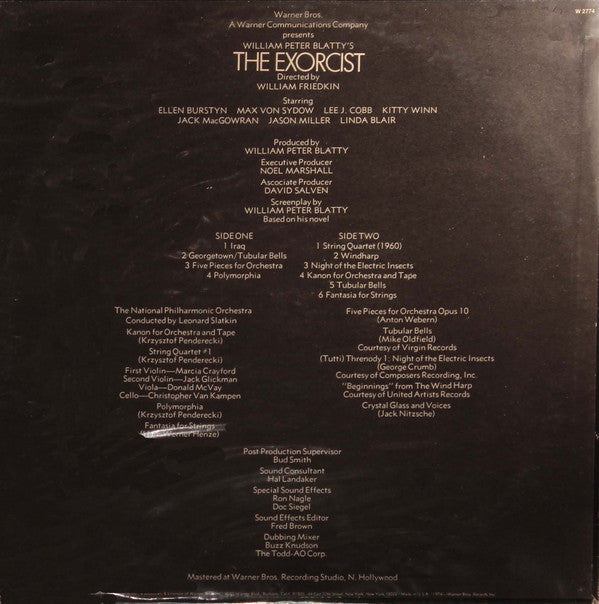 Various ~ Music Excerpts From William Peter Blatty's The Exorcist (Vinyl) - Djungel & Jazz
