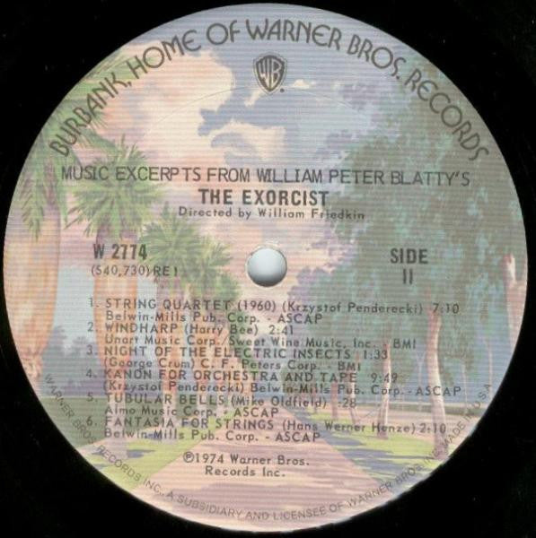 Various ~ Music Excerpts From William Peter Blatty's The Exorcist (Vinyl) - Djungel & Jazz