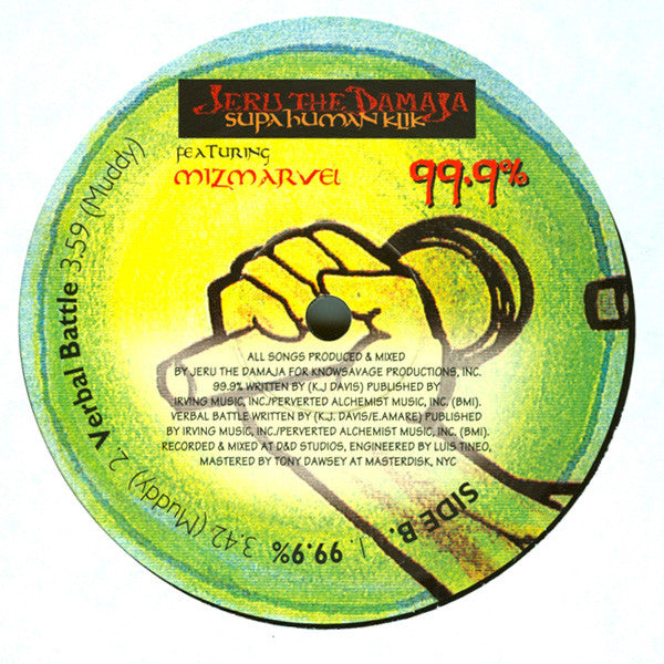 Jeru The Damaja ~ 99.9% (Vinyl) - Djungel & Jazz