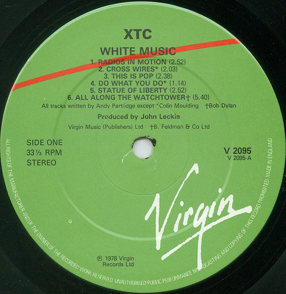 XTC : White Music (LP, Album, RE, Gre)