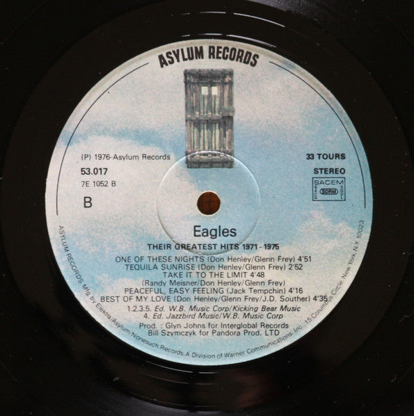 Eagles : Their Greatest Hits 1971-1975 (LP, Album, Comp, Emb)