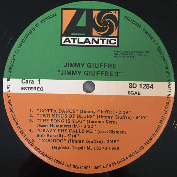 The Jimmy Giuffre Trio ~ The Jimmy Giuffre 3 (Vinyl) - Djungel & Jazz