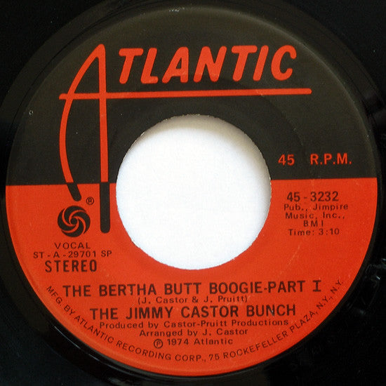 The Jimmy Castor Bunch ~ The Bertha Butt Boogie (Vinyl) - Djungel & Jazz