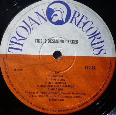 Desmond Dekker ~ This Is Desmond Dekkar (Vinyl) - Djungel & Jazz
