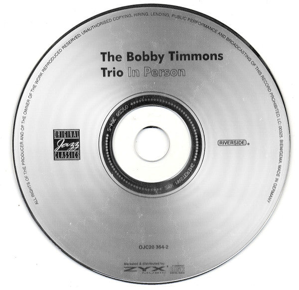 The Bobby Timmons Trio ~ In Person (Vinyl) - Djungel & Jazz