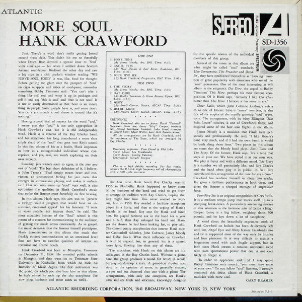 Hank Crawford : More Soul (LP, Album)