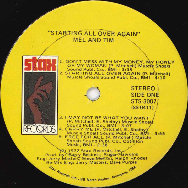 Mel & Tim ~ Starting All Over Again (Vinyl) - Djungel & Jazz
