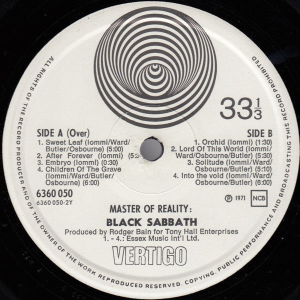 Black Sabbath : Master of Reality (LP, Album, Emb)