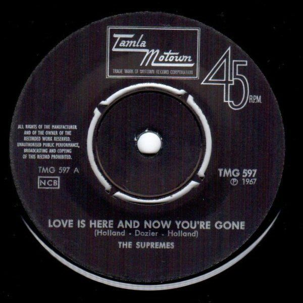 The Supremes ~ Love Is Here And Now You're Gone/ There's No Stopping Us Now (Vinyl) - Djungel & Jazz