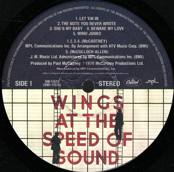 Wings  ~ Wings At The Speed Of Sound (Vinyl) - Djungel & Jazz