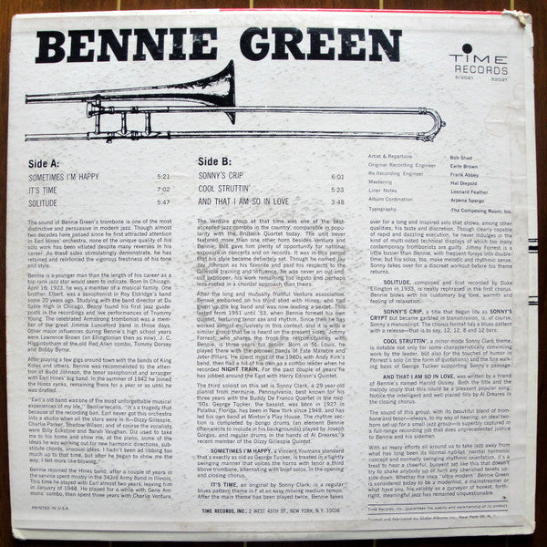 Bennie Green ~ Bennie Green (Vinyl) - Djungel & Jazz