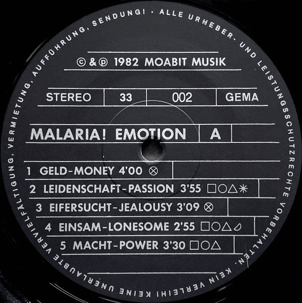 Malaria! ~ Emotion (Vinyl) - Djungel & Jazz