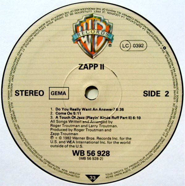 Zapp : Zapp II (LP, Album)