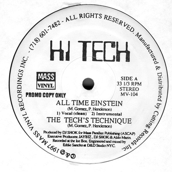 Hi-Tech (2) : All Time Einstein (12", Maxi, Promo)