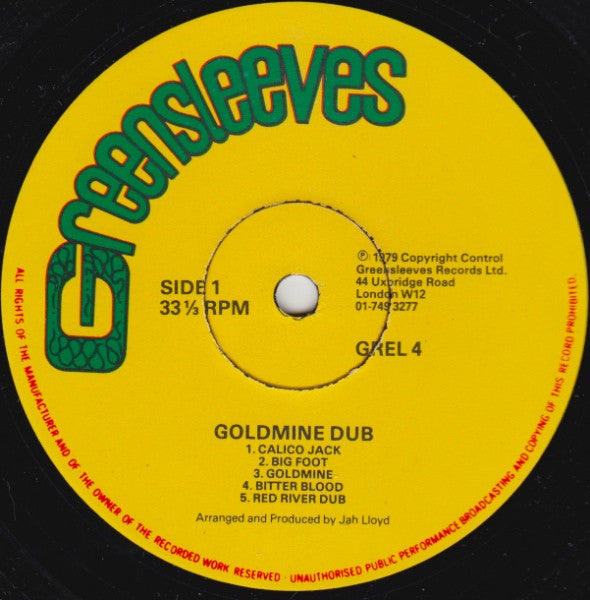 The Revolutionaries : Goldmine Dub (LP, Album)