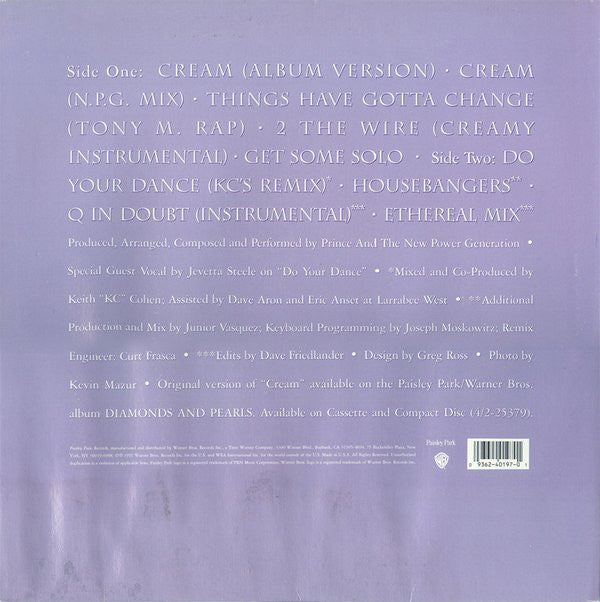 Prince And The New Power Generation ~ Cream (Vinyl) - Djungel & Jazz