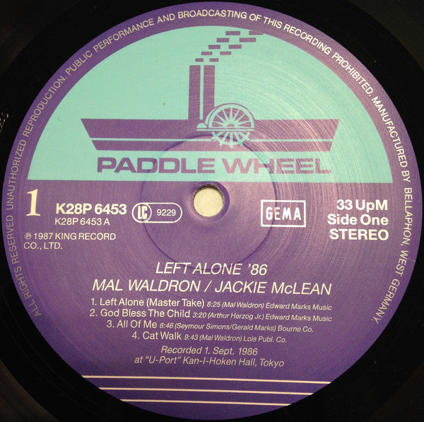 Mal Waldron / Jackie McLean ~ Left Alone '86 (Vinyl) - Djungel & Jazz