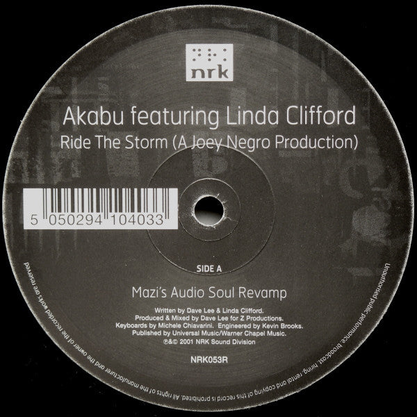 Akabu Featuring Linda Clifford : Ride The Storm Part Two (Joey Negro & Audio Soul Project Mixes) (12")