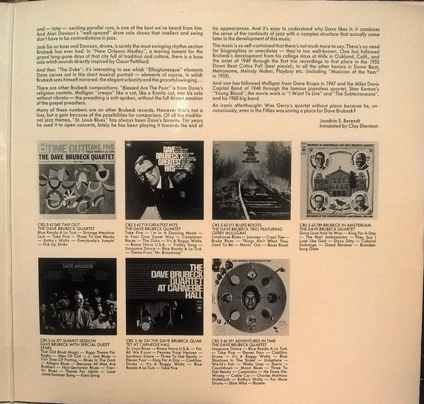 The Dave Brubeck Trio & Gerry Mulligan ~ Live At The Berlin Philharmonie (Vinyl) - Djungel & Jazz