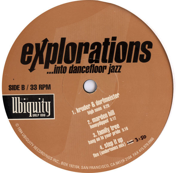 Various : Explorations Into Dancefloor Jazz 1 (LP, Comp)