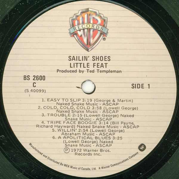 Little Feat ~ Sailin' Shoes (Vinyl) - Djungel & Jazz