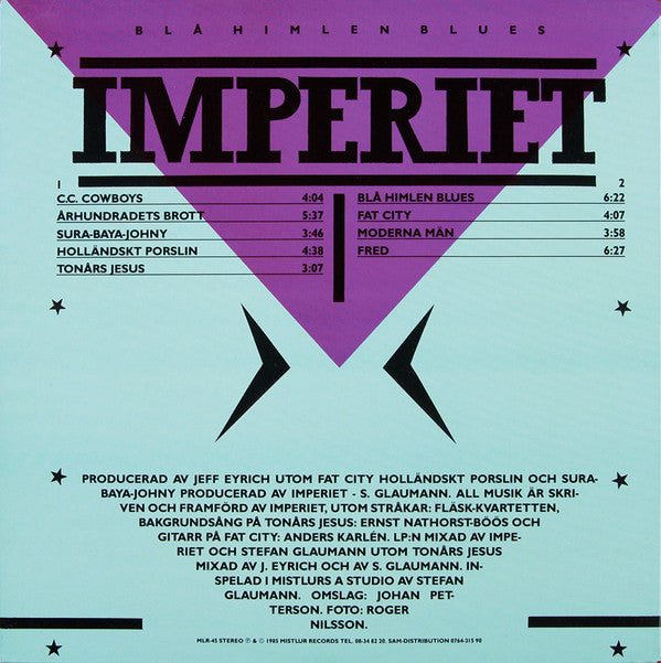 Imperiet : Blå Himlen Blues (LP, Album, Gat)