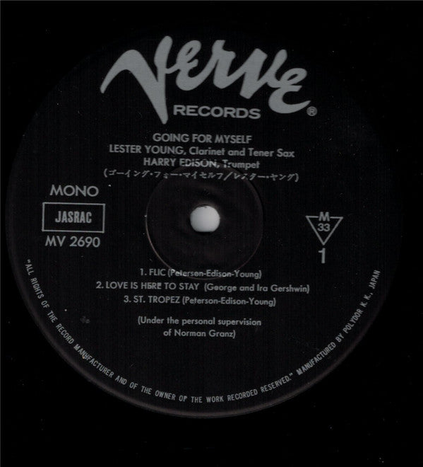 Harry Edison - Lester Young ~ Going For Myself... (Vinyl) - Djungel & Jazz